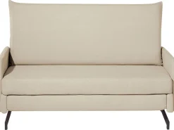 Sohvat<Beliani 2-Istuttava Vuodesohva Kangas Beige Belfast