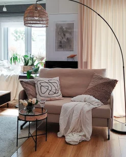 Sohvat<Beliani 2-Istuttava Vuodesohva Kangas Beige Belfast