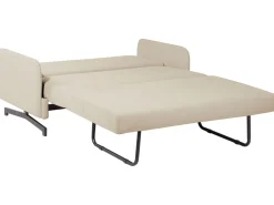Sohvat<Beliani 2-Istuttava Vuodesohva Kangas Beige Belfast