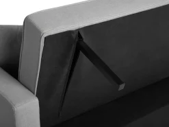 Sohvat<Beliani 3-Istuttava Vuodesohva Kangas Vaaleanharmaa Glomma