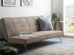 Sohvat<Beliani 3-Istuttava Vuodesohva Kangas Beige Hasle