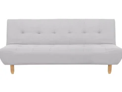 Sohvat<Beliani 3-Istuttava Vuodesohva Kangas Vaaleanharmaa Alsten