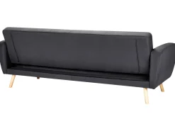 Fashion Beliani 3-Istuttava Vuodesohva Kangas Musta Florli