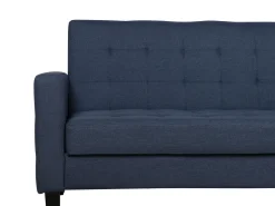 Sohvat<Beliani 3-Istuttava Vuodesohva Kangas Tummansininen Vehkoo