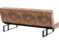 New Beliani 3-Istuttava Vuodesohva Keinonahka Ruskea Derby