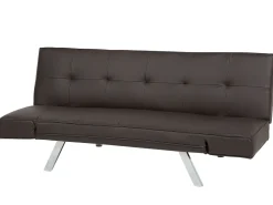 Sohvat<Beliani 3-Istuttava Vuodesohva Keinonahka Ruskea Bristol