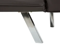 Sohvat<Beliani 3-Istuttava Vuodesohva Keinonahka Ruskea Bristol