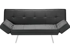 Best Sale Beliani 3-Istuttava Vuodesohva Keinonahka Musta Bristol