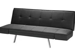 Best Sale Beliani 3-Istuttava Vuodesohva Keinonahka Musta Bristol