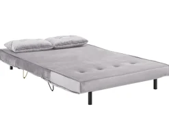 Sohvat<Beliani 2-Istuttava Vuodesohva Sametti Harmaa Vestfold