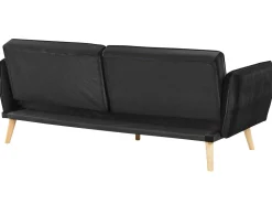 Fashion Beliani 2-Istuttava Vuodesohva Sametti Musta Bardu