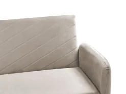 Fashion Beliani 3-Istuttava Vuodesohva Sametti Ruskeanharmaa Senja