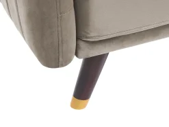 Fashion Beliani 3-Istuttava Vuodesohva Sametti Ruskeanharmaa Senja