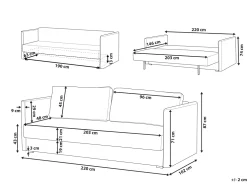 Best Beliani 3-Istuttava Vuodesohva Sametti Säilytystila Smaragdinvihrea Eksjo