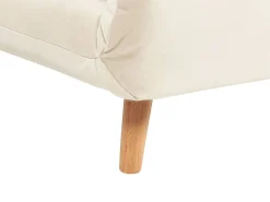 Hot Beliani 1-Istuttava Vuodesohva Sametti Kermanvalkoinen Setten