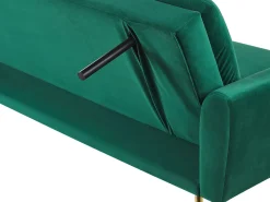 Discount Beliani 3-Istuttava Vuodesohva Sametti Tummanvihrea Vettre