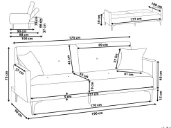 Clearance Beliani 3-Istuttava Vuodesohva Sametti Vihrea Lucan