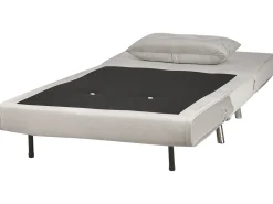 Sohvat<Beliani 1-Istuttava Vuodesohva Sametti Vaaleanharmaa Farris