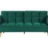 Cheap Beliani 3-Istuttava Vuodesohva Sametti Vihrea Asby