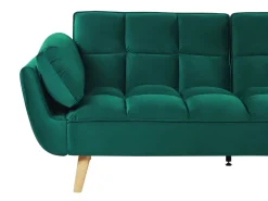 Cheap Beliani 3-Istuttava Vuodesohva Sametti Vihrea Asby