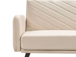 Shop Beliani 3-Istuttava Vuodesohva Sametti Beige Senja