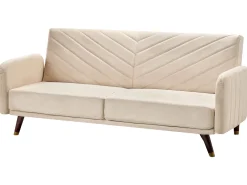 Shop Beliani 3-Istuttava Vuodesohva Sametti Beige Senja