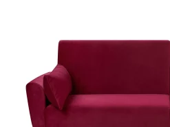 Sohvat<Beliani 3-Istuttava Vuodesohva Sametti Tummanpunainen Eina