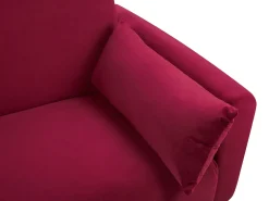 Sohvat<Beliani 3-Istuttava Vuodesohva Sametti Tummanpunainen Eina