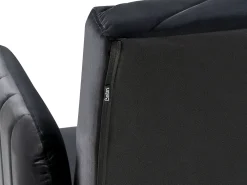 Fashion Beliani 3-Istuttava Vuodesohva Sametti Musta Senja