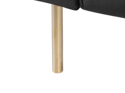 Sohvat<Beliani 3-Istuttava Vuodesohva Sametti Musta Visnes