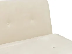 Best Sale Beliani 1-Istuttava Vuodesohva Sametti Kermanvalkoinen Farris