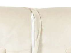 Best Sale Beliani 1-Istuttava Vuodesohva Sametti Kermanvalkoinen Farris