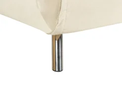 Best Sale Beliani 1-Istuttava Vuodesohva Sametti Kermanvalkoinen Farris