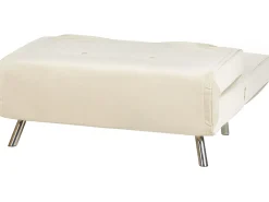 Best Sale Beliani 1-Istuttava Vuodesohva Sametti Kermanvalkoinen Farris