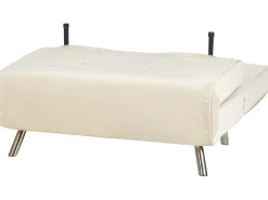 Best Sale Beliani 1-Istuttava Vuodesohva Sametti Kermanvalkoinen Farris