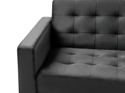Shop Beliani 3-Istuttava Vuodesohva Sametti Musta Aberdeen