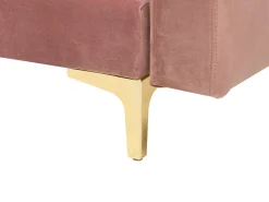 Sohvat<Beliani 3-Istuttava Vuodesohva Sametti Vaaleanpunainen Aberdeen