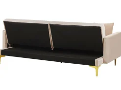 Hot Beliani 3-Istuttava Vuodesohva Sametti Beige Lucan