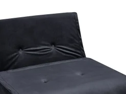 Store Beliani 1-Istuttava Vuodesohva Sametti Musta Vestfold