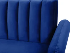 Store Beliani 3-Istuttava Vuodesohva Sametti Laivastonsininen Vimmerby