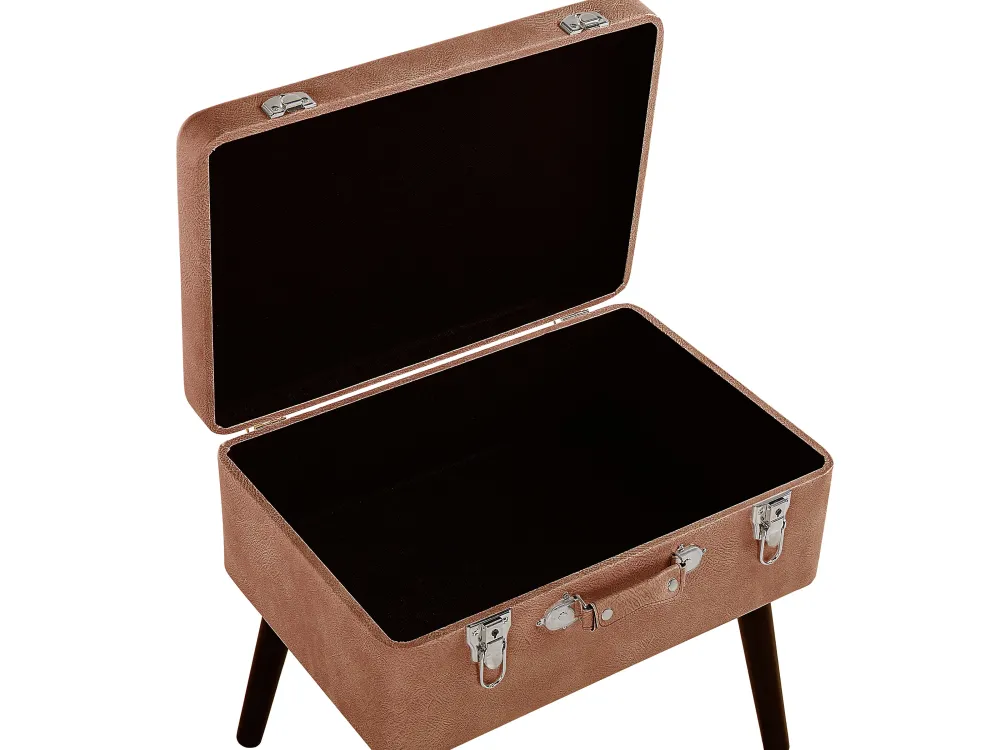 Sale Beliani Jakkara Keinonahka Säilytystila Kullanruskea 52 X 36 Cm Mallard