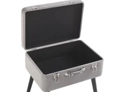 Säilytys<Beliani Jakkara Sametti Säilytystila Harmaa 52 X 36 Cm Mallard