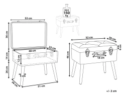 Säilytys<Beliani Jakkara Sametti Säilytystila Harmaa 52 X 36 Cm Mallard