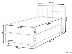 Outlet Beliani Jenkkisanky Kangas Beige 90 X 200 Cm Admiral
