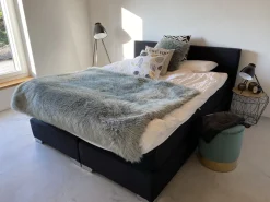 Sängyt<Beliani Jenkkisanky Kangas Musta 180 X 200 Cm President