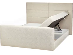 Sängyt<Beliani Jenkkisanky Kangas Säilytystila Vaalea Beige 160 X 200 Cm Aristocrat