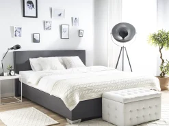 New Beliani Jenkkisanky Kangas Tummanharmaa 180 X 200 Cm President