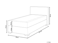 Sängyt<Beliani Jenkkisanky Kangas Tummanharmaa 90 X 200 Cm President