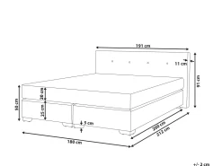 Sängyt<Beliani Jenkkisanky Kangas Vaaleanharmaa 180 X 200 Cm Consul