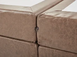 Sängyt<Beliani Jenkkisanky Keinonahka Ruskea 160 X 200 Cm President